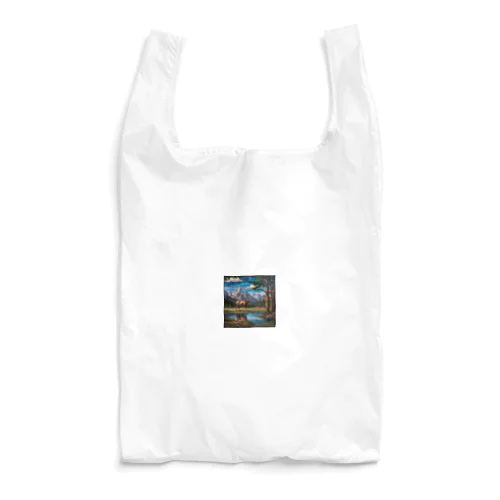 北米ロッキー山脈ステンドグラス Reusable Bag