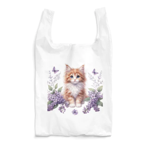 子猫とお花 Reusable Bag