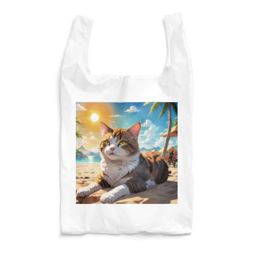 砂浜の猫 Reusable Bag