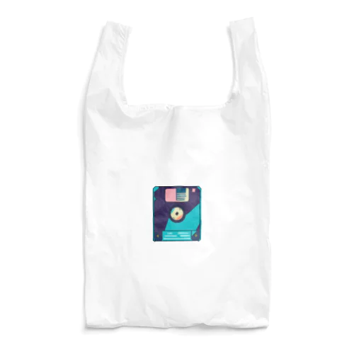 レトロなネオンフロッピー Reusable Bag