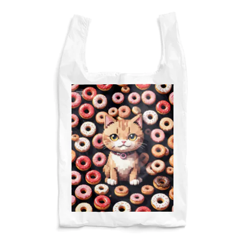 ドーナツ溢れる猫 エコバッグ
