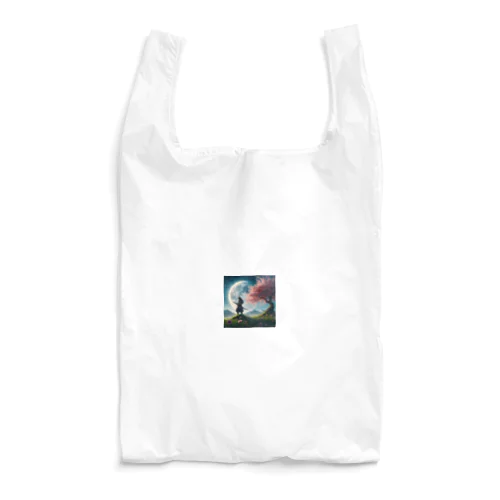 月下の桜侍 Reusable Bag
