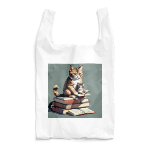 本を読む猫 Reusable Bag