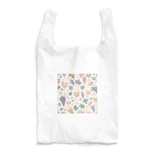 Wine and Grapes Reusable Bag