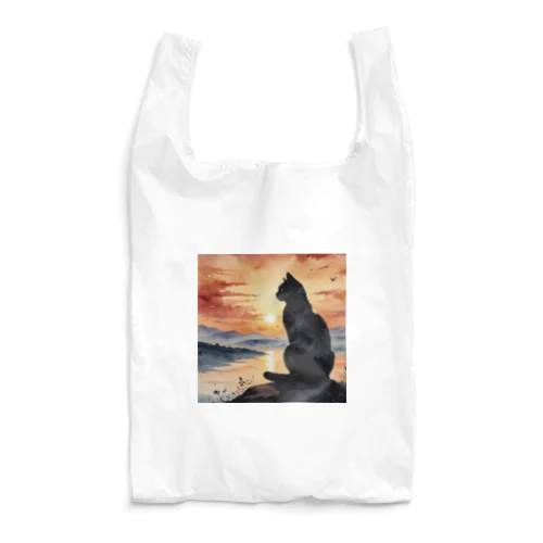 夕日を見つめるネコ Reusable Bag