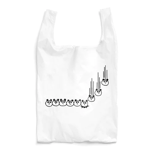 順番に落ちてくるパンダ Reusable Bag