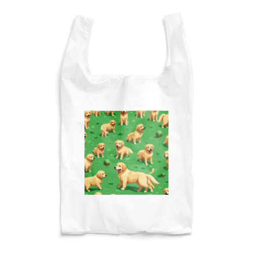 ドット絵　たくさんのゴールデンレトリバー２ Reusable Bag