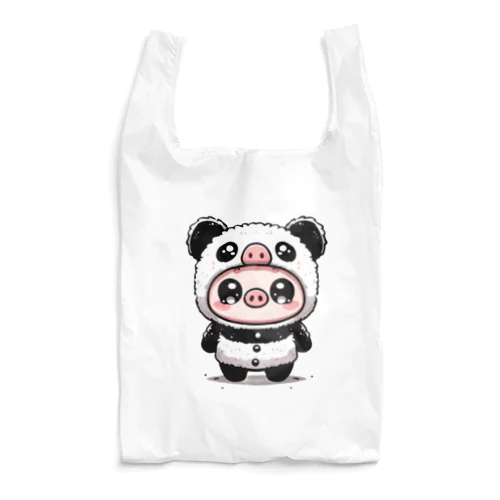 パンダの着ぐるみを着たブタ Reusable Bag