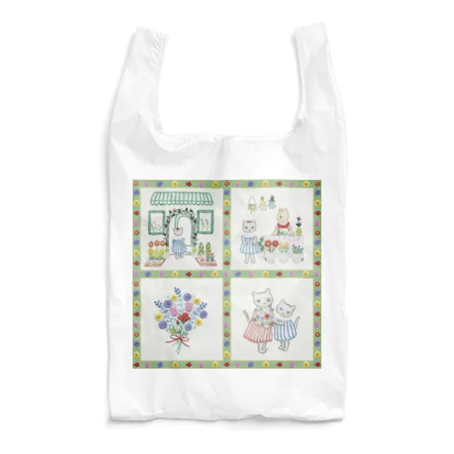 こねこ花屋へ行く Reusable Bag