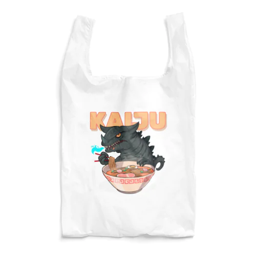 レトロアニメ怪獣ラーメン  Reusable Bag