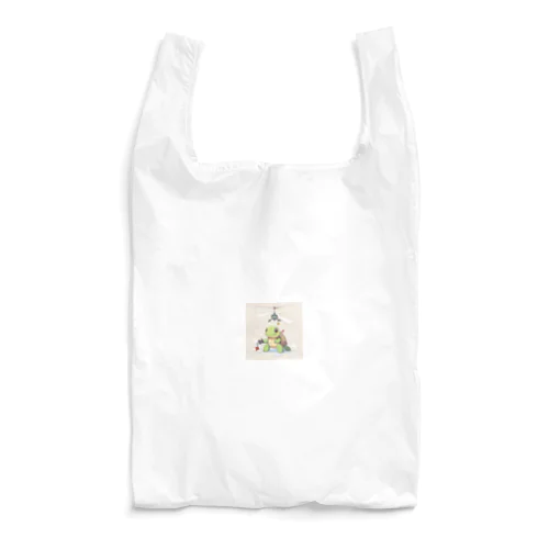 おもちゃのヘリコプターでかわいいカメに会おう Reusable Bag