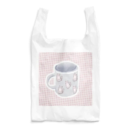 ねこねこねこねこピンクシャム猫柄♪おきにいりのマグカップ Reusable Bag