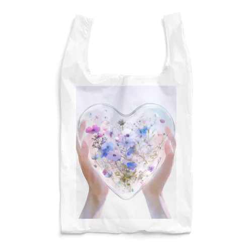 クリスタルの中に押し花がある　なでしこ1478 Reusable Bag