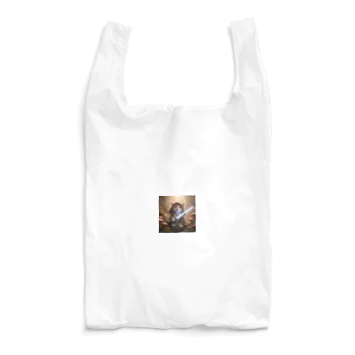 ライトセイバーを持ったかわいい猫 Reusable Bag