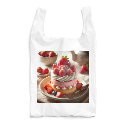 いちごケーキ 丸型 Reusable Bag