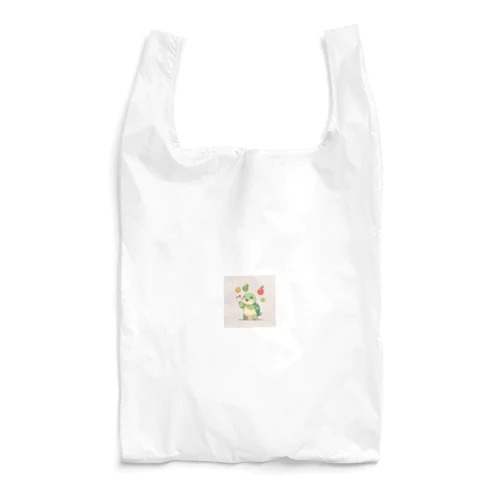 かわいいカメのジャグリングフルーツ Reusable Bag