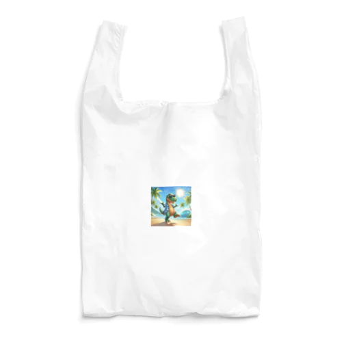 ティラノサウルスのサマーバケーション Reusable Bag