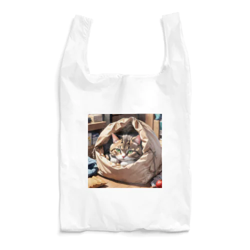 Kikimimiネコ（袋入り） Reusable Bag