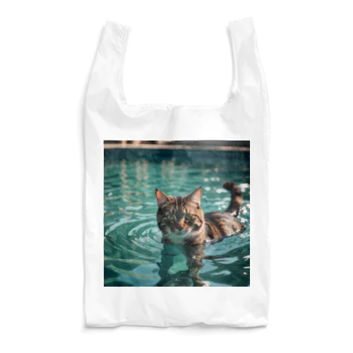 泳ぐ猫 Reusable Bag