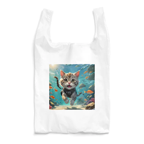 猫ダイバー Reusable Bag