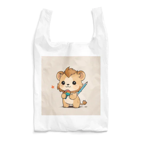 可愛いライオンとおもちゃのペン Reusable Bag