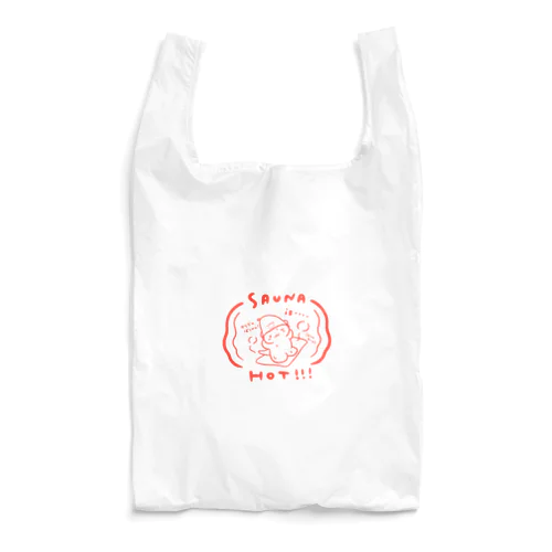 SAUNA is HOTなサウナ好きのカワウソ(赤) Reusable Bag