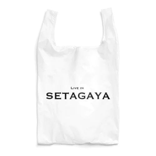 世田谷グッズ　ブラックlive in setagayaロゴ（setagaya item） エコバッグ