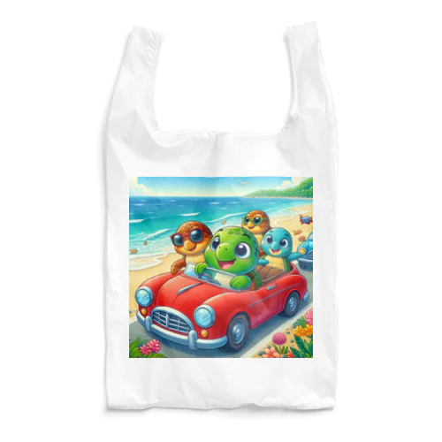 かめっち仲間と海岸をドライブ Reusable Bag