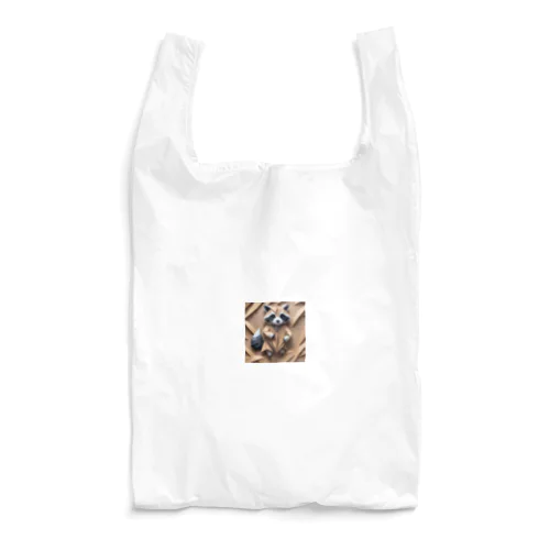 折り紙絵アライグマ Reusable Bag