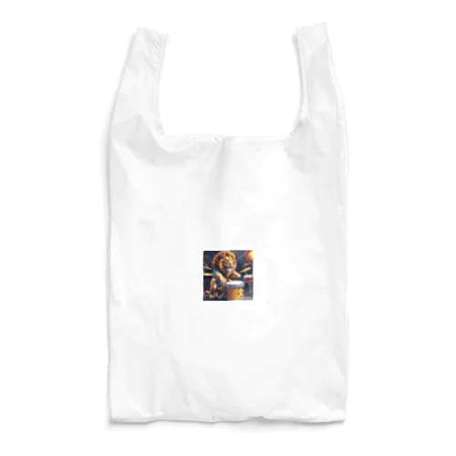 ドラムをたたくライオン Reusable Bag