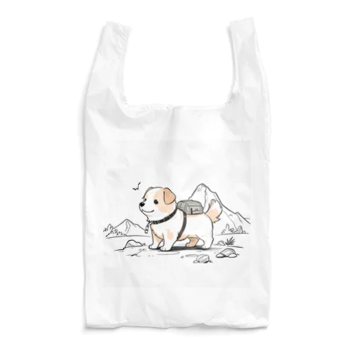 かわいい犬のバックグラウン Reusable Bag