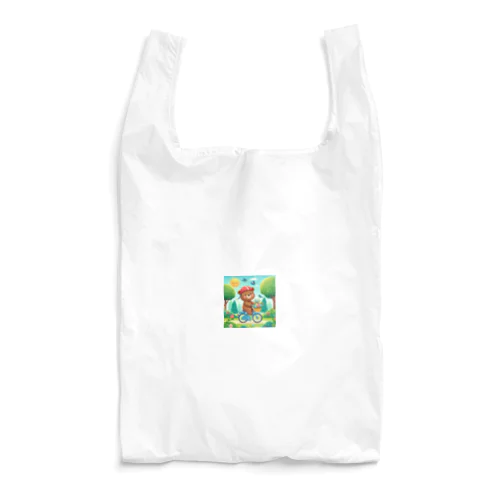 自転車に乗ったクマ　人気アイテム　かわいい Reusable Bag