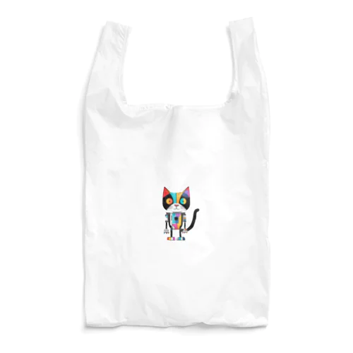 カラフルロボ猫 Reusable Bag