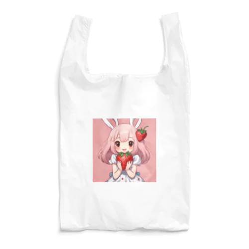 いちご大好き、うさみみチャコちゃん Reusable Bag