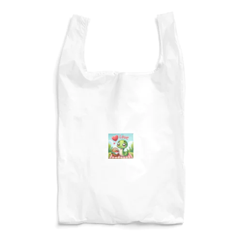 贅沢なピクニックを楽しむ愛らしいヘビ Reusable Bag