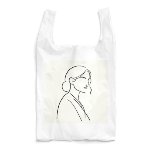一筆書き風アート3 Reusable Bag