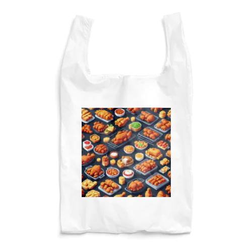 ドット絵シリーズ９チキン祭りゴージャスver. Reusable Bag