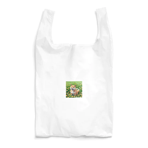 お花畑と柴犬 Reusable Bag