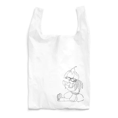 花の妖精　ラインアート Reusable Bag