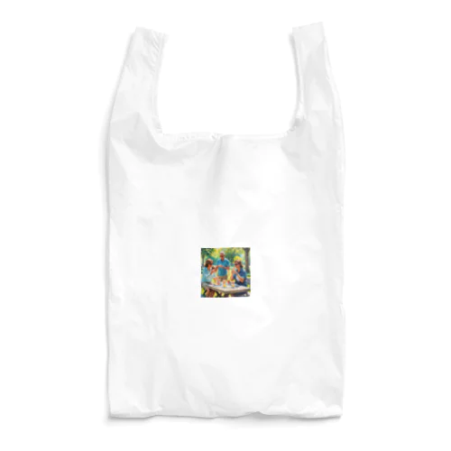 アイスクリームを楽しむ家族 Reusable Bag