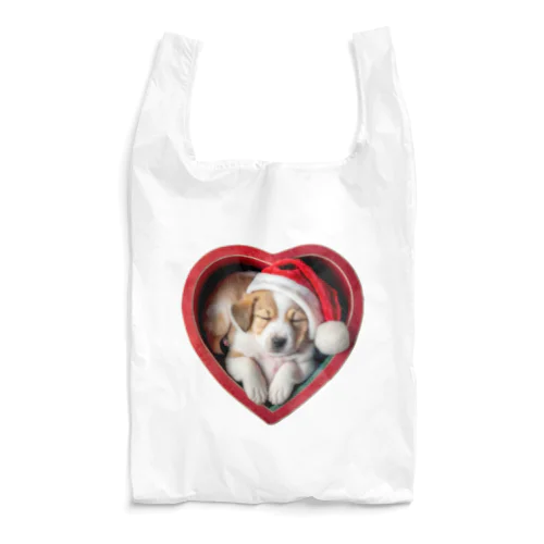 クリスマスの癒しの子犬 Reusable Bag