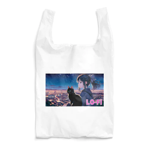 時空の旅猫アルトとミアの夜景物語 Reusable Bag