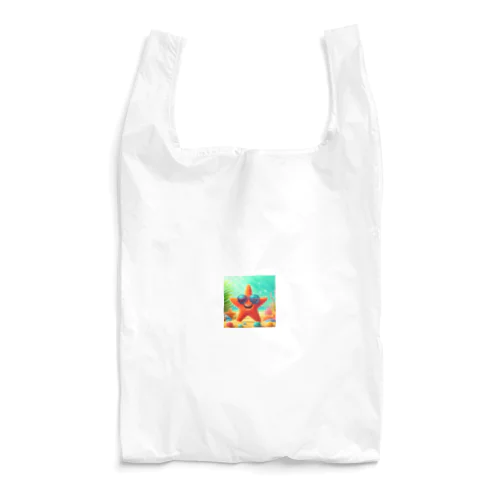 サングラスをかけたハッピーなヒトデ - 海の陽気な仲間！ Reusable Bag