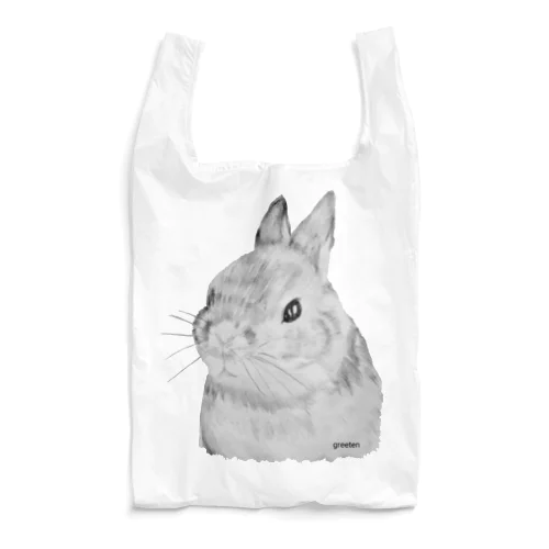 うさぎ　アートモノクロ Reusable Bag