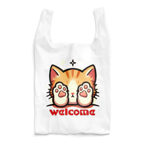 肉球で目隠し猫ちゃん Reusable Bag