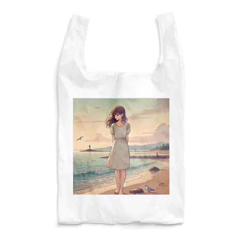 海辺の女の子 Reusable Bag