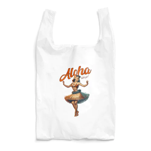 ビンテージアロハフラガール Vintage Aloha Hula Gril in Hawaii Reusable Bag