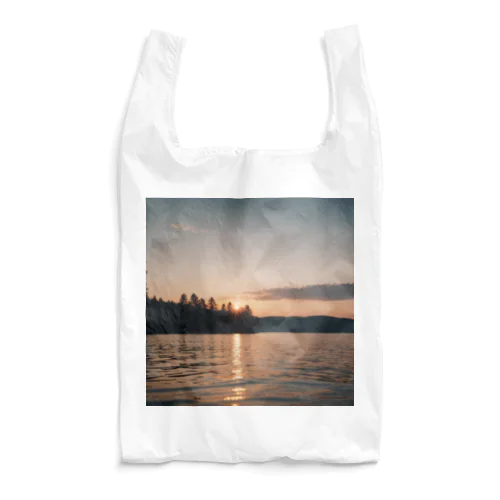 夕日に照らされる綺麗な湖 Reusable Bag