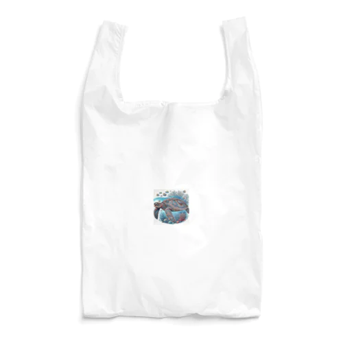 甲羅がきれいなウミガメ Reusable Bag