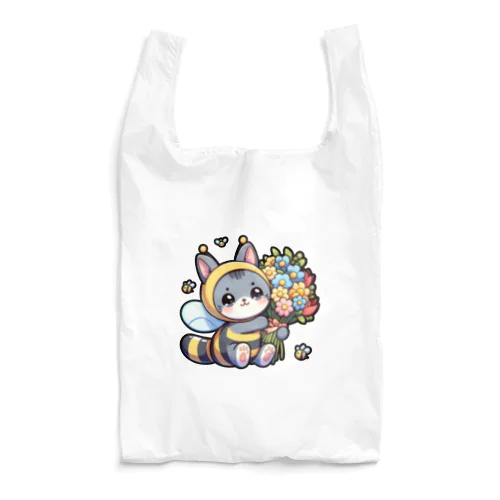 花束きぐるみネコ Reusable Bag